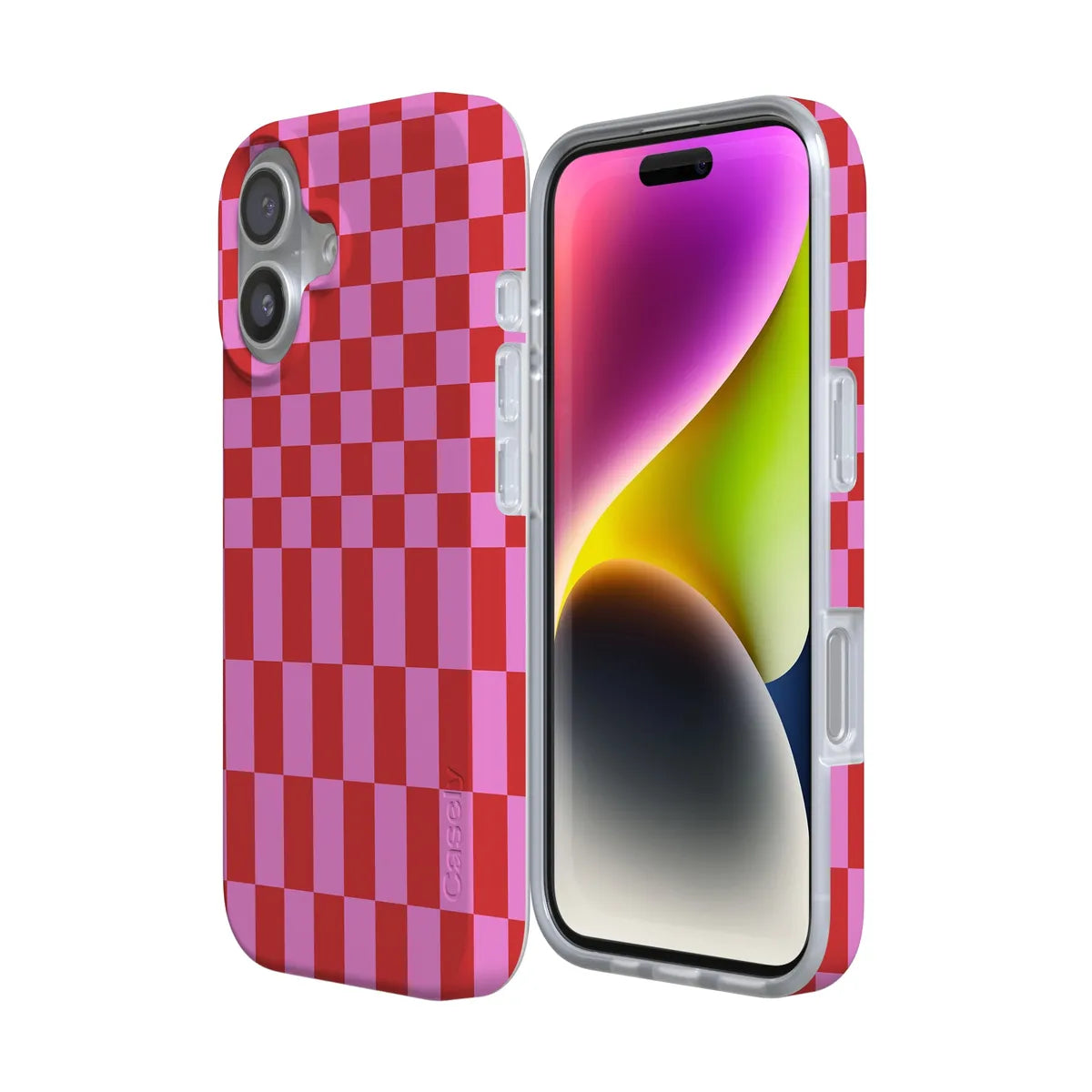 Vibe Check | Pink Checkerboard Case