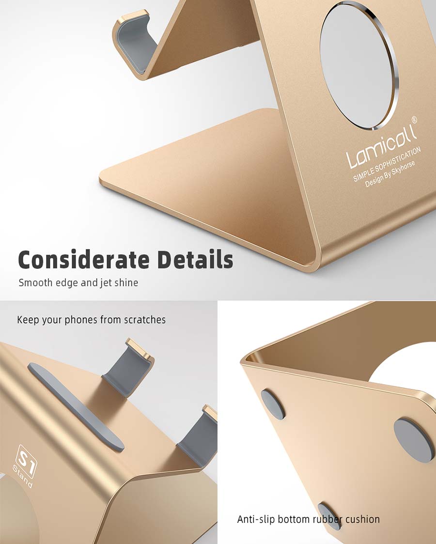 Cell Phone Stand, Phone Dock: Cradle, Holder, Stand for Office Desk