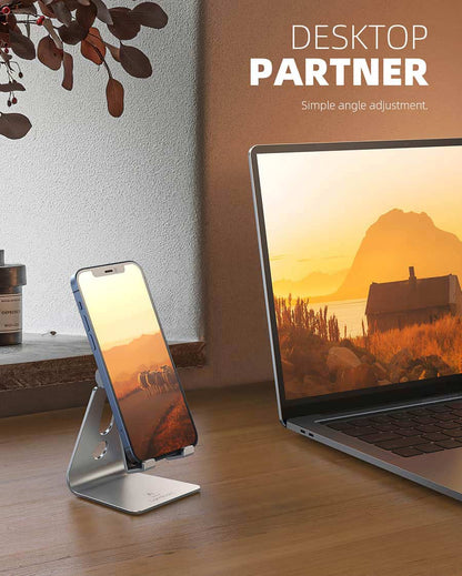 Adjustable Cell Phone Stand, Aluminum Desktop Phone Dock Holder, Office Accessories