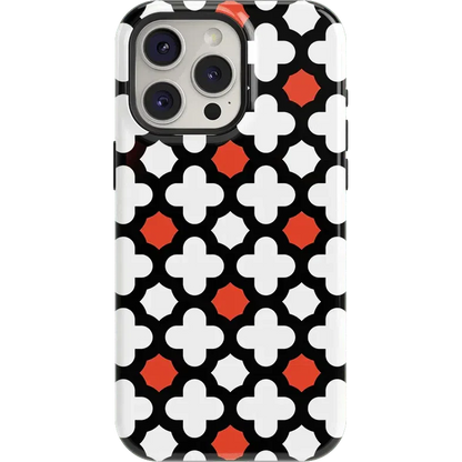 Red Lattice Tile | High Contrast Design Case