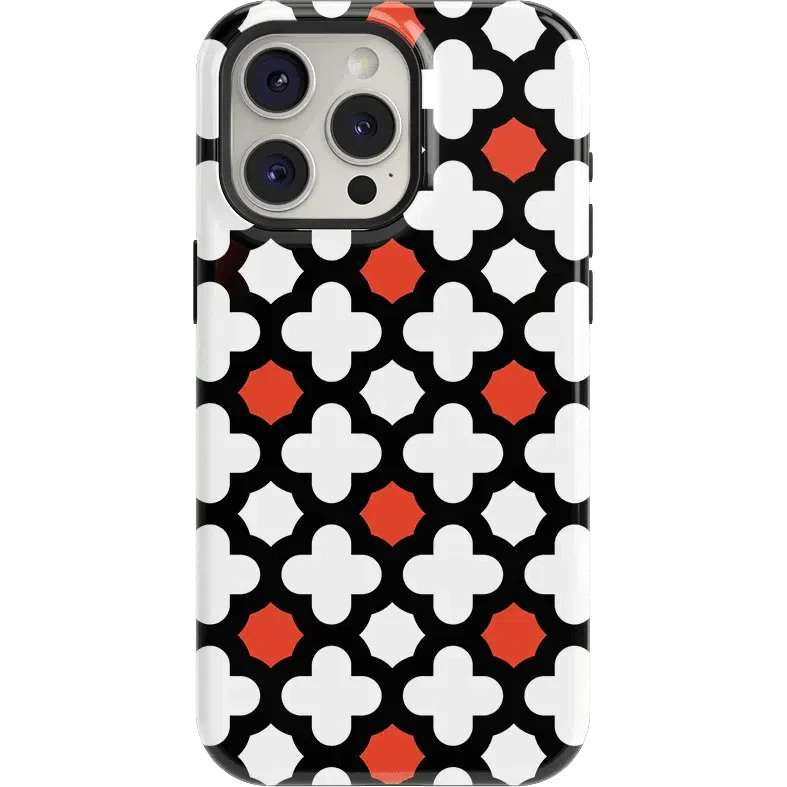 Red Lattice Tile | High Contrast Design Case