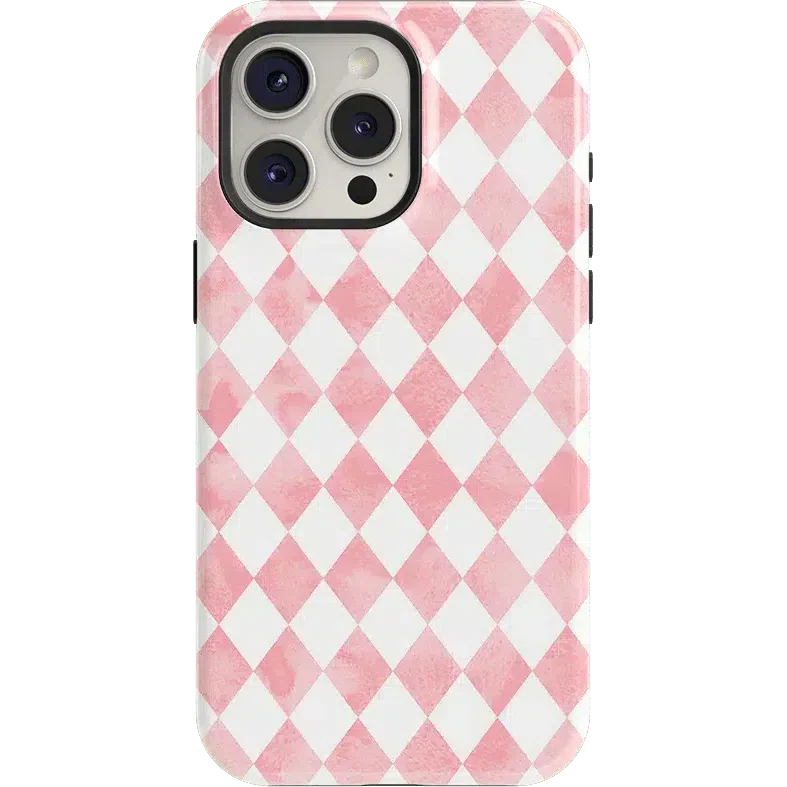 Queen of Diamonds | Pink Watercolor Case