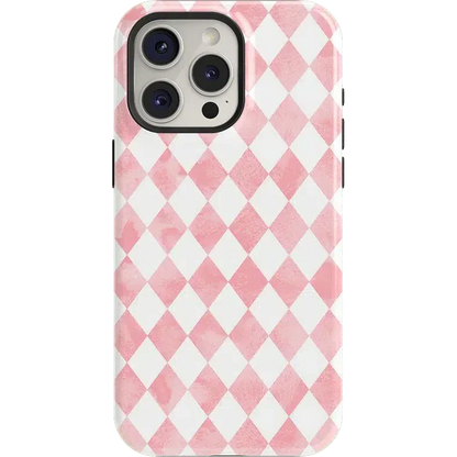 Queen of Diamonds | Pink Watercolor Case