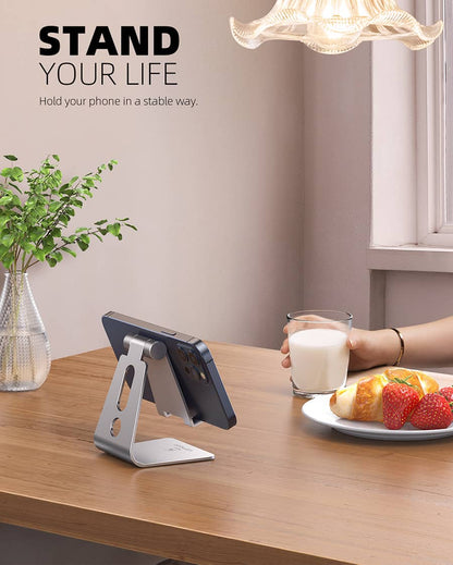 Adjustable Cell Phone Stand, Aluminum Desktop Phone Dock Holder, Office Accessories
