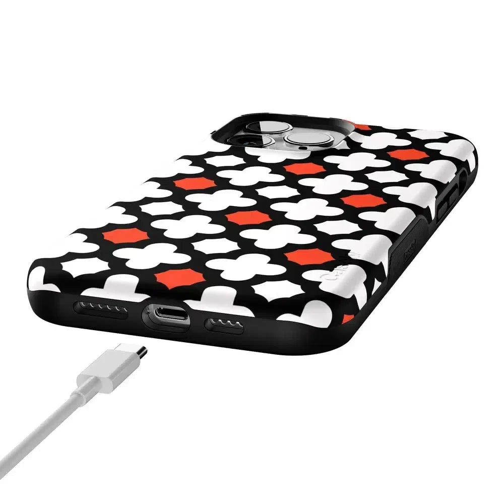 Red Lattice Tile | High Contrast Design Case