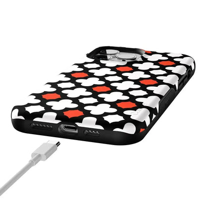 Red Lattice Tile | High Contrast Design Case