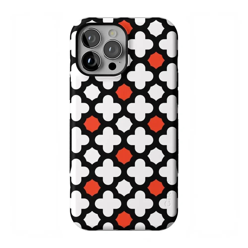 Red Lattice Tile | High Contrast Design Case