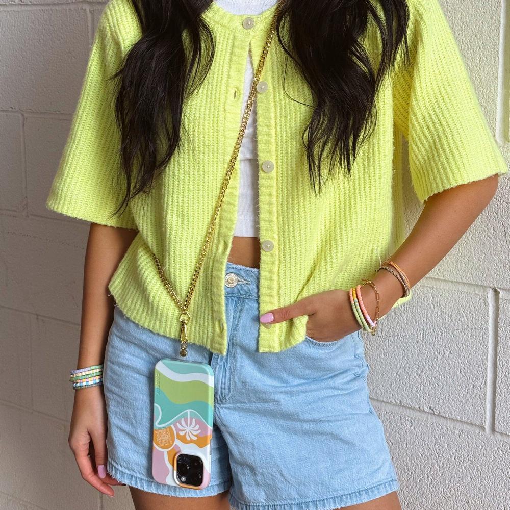 Flat Curb Chain Phone Chain | Pura Vida x Casely