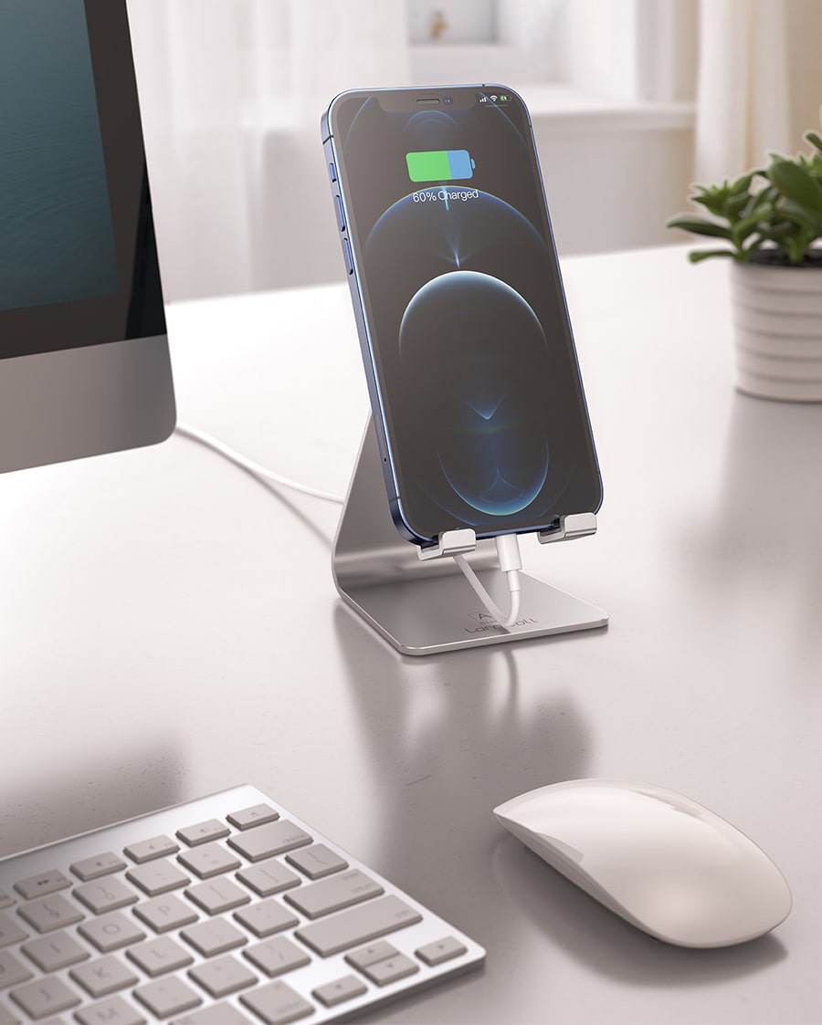 Adjustable Cell Phone Stand, Aluminum Desktop Phone Dock Holder, Office Accessories