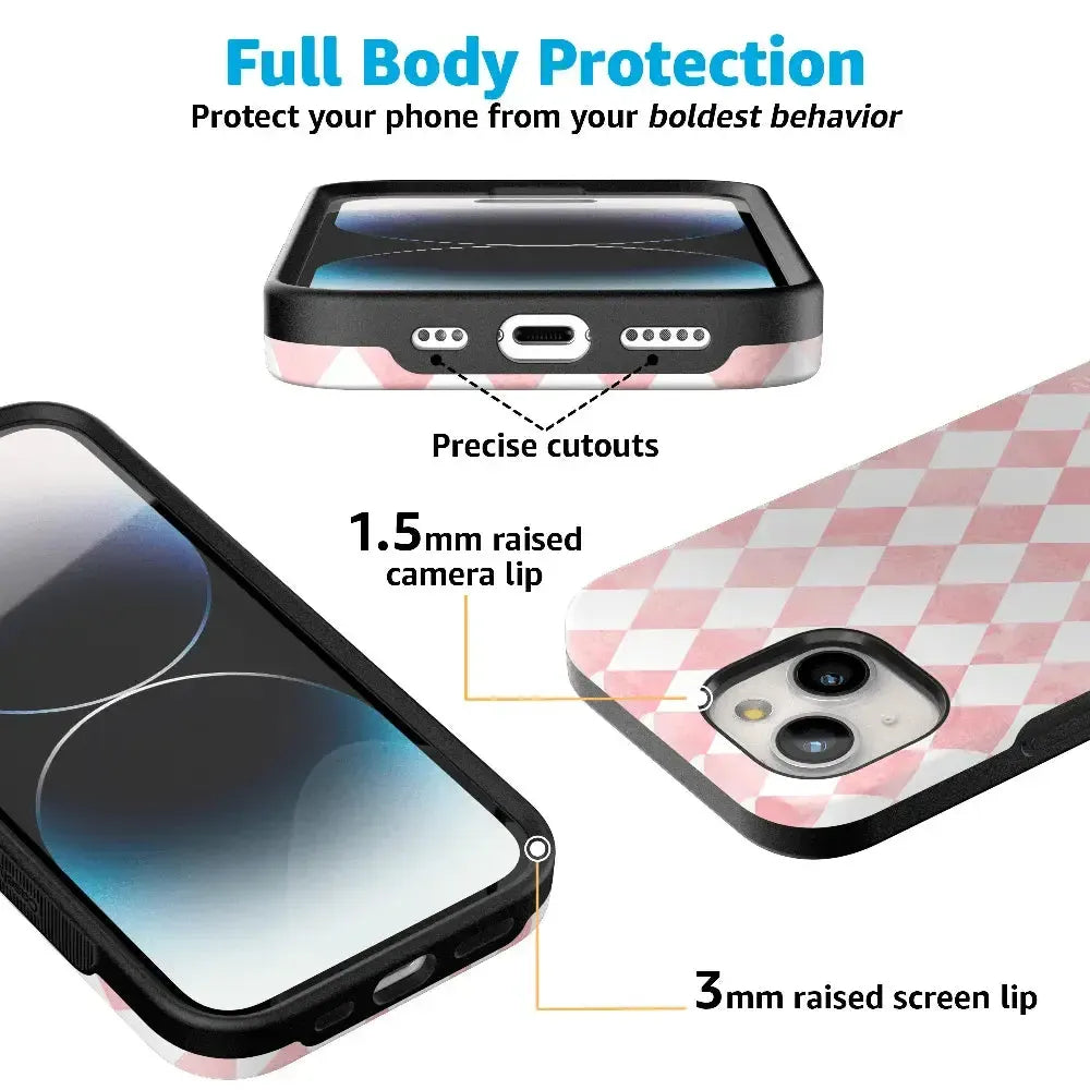 Queen of Diamonds | Pink Watercolor Case