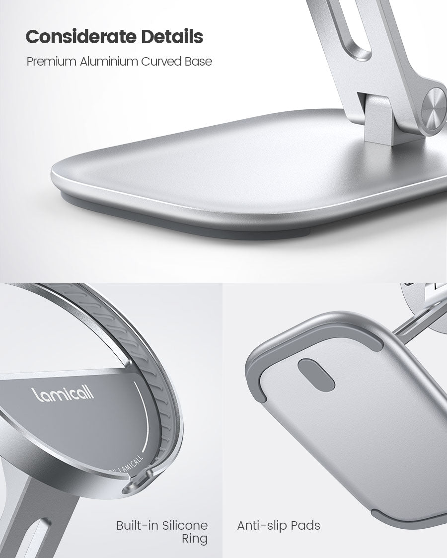 Phone Stand for MagSafe Charger - Foldable Adjustable Charging Holder Dock Cradle for Desk