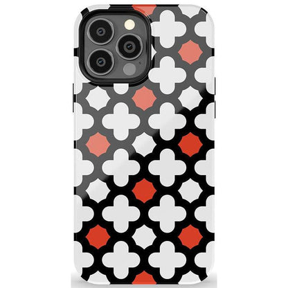 Red Lattice Tile | High Contrast Design Case