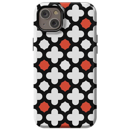 Red Lattice Tile | High Contrast Design Case