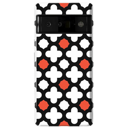 Red Lattice Tile | High Contrast Design Case