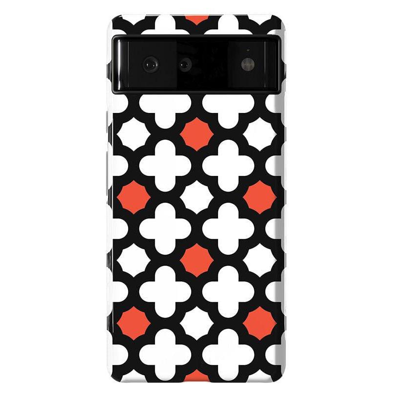 Red Lattice Tile | High Contrast Design Case