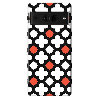 Red Lattice Tile | High Contrast Design Case