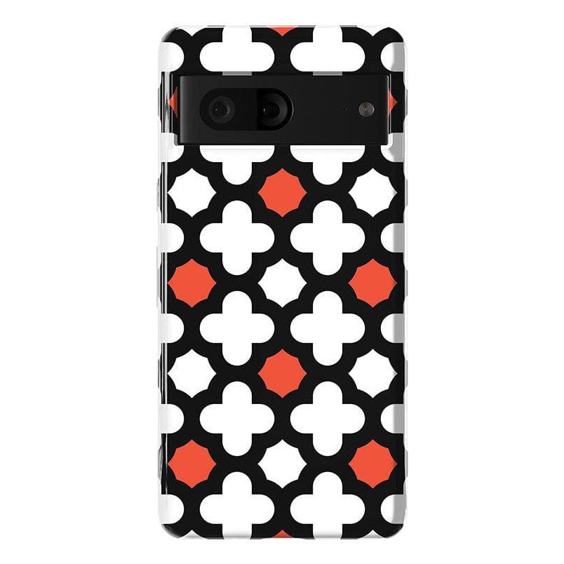 Red Lattice Tile | High Contrast Design Case