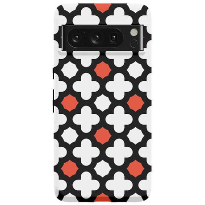 Red Lattice Tile | High Contrast Design Case