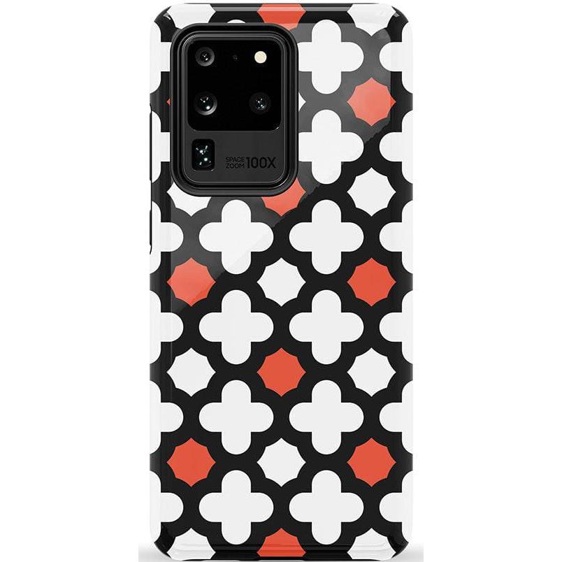 Red Lattice Tile | High Contrast Design Case