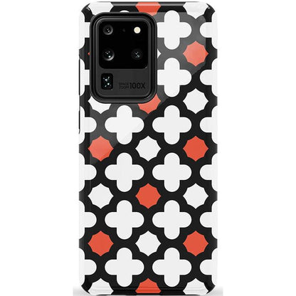 Red Lattice Tile | High Contrast Design Case