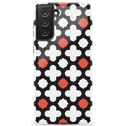 Red Lattice Tile | High Contrast Design Case
