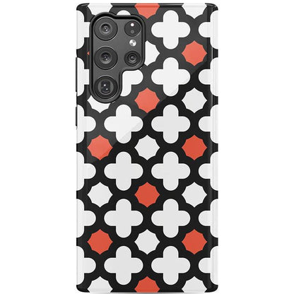 Red Lattice Tile | High Contrast Design Case