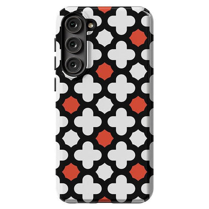 Red Lattice Tile | High Contrast Design Case