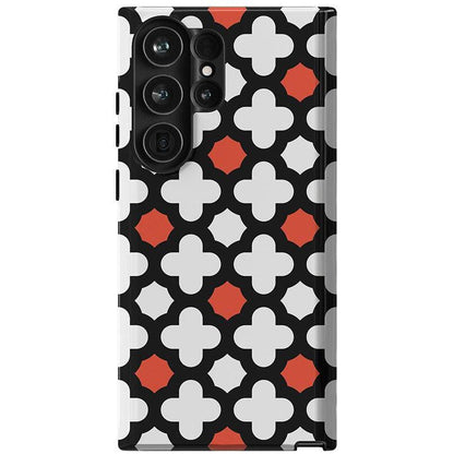 Red Lattice Tile | High Contrast Design Case