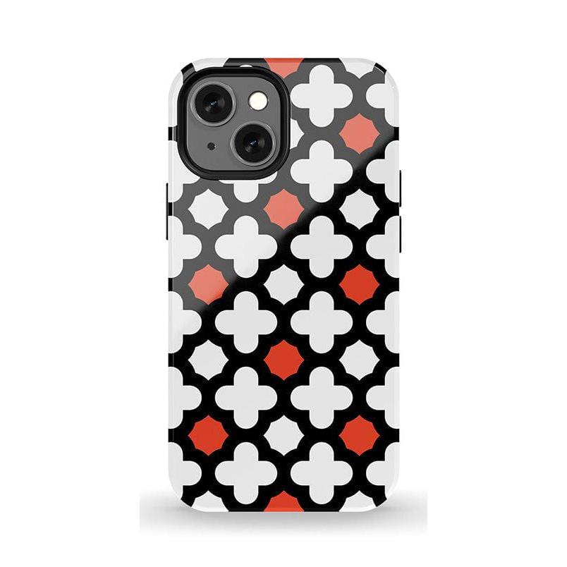 Red Lattice Tile | High Contrast Design Case
