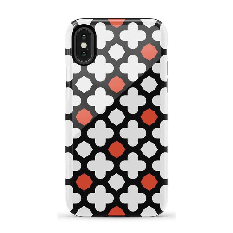 Red Lattice Tile | High Contrast Design Case