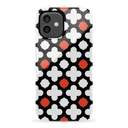 Red Lattice Tile | High Contrast Design Case