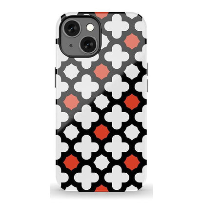 Red Lattice Tile | High Contrast Design Case