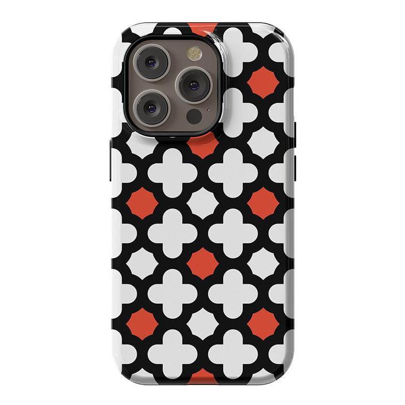 Red Lattice Tile | High Contrast Design Case