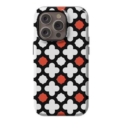 Red Lattice Tile | High Contrast Design Case