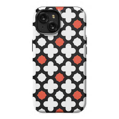 Red Lattice Tile | High Contrast Design Case