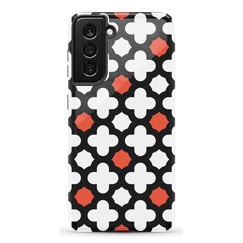 Red Lattice Tile | High Contrast Design Case