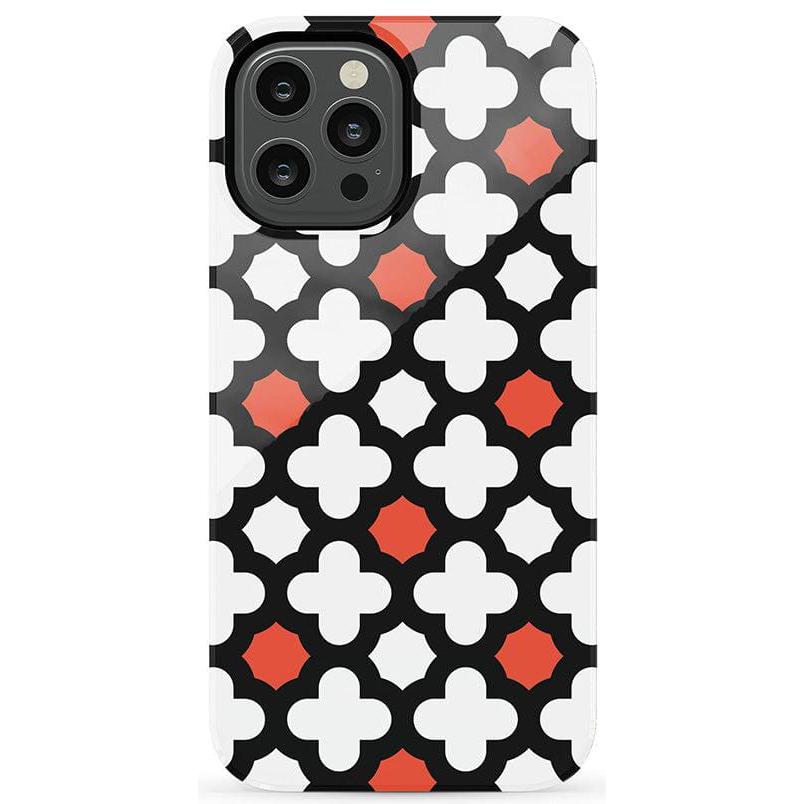 Red Lattice Tile | High Contrast Design Case
