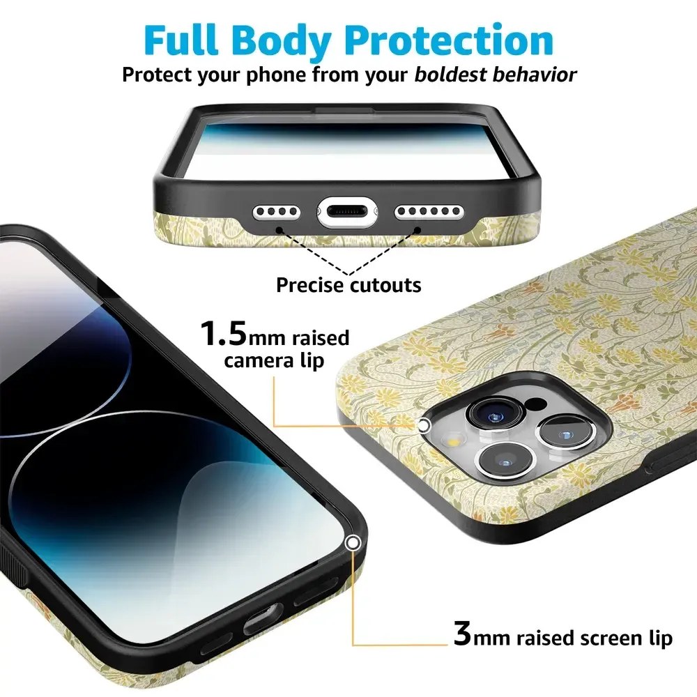 Boho Blooms | Golden Floral Case