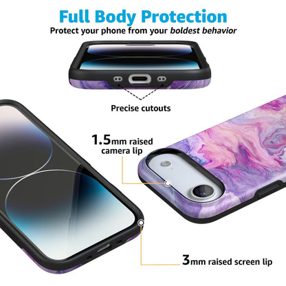 Tie Dying Over You | Purple Marble iPhone Case