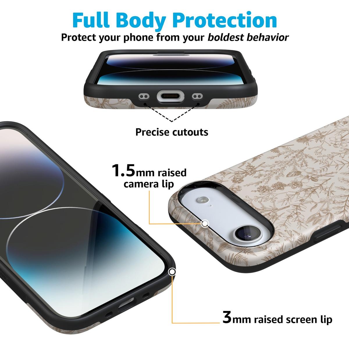 Beige Garden | Neutral Floral Case