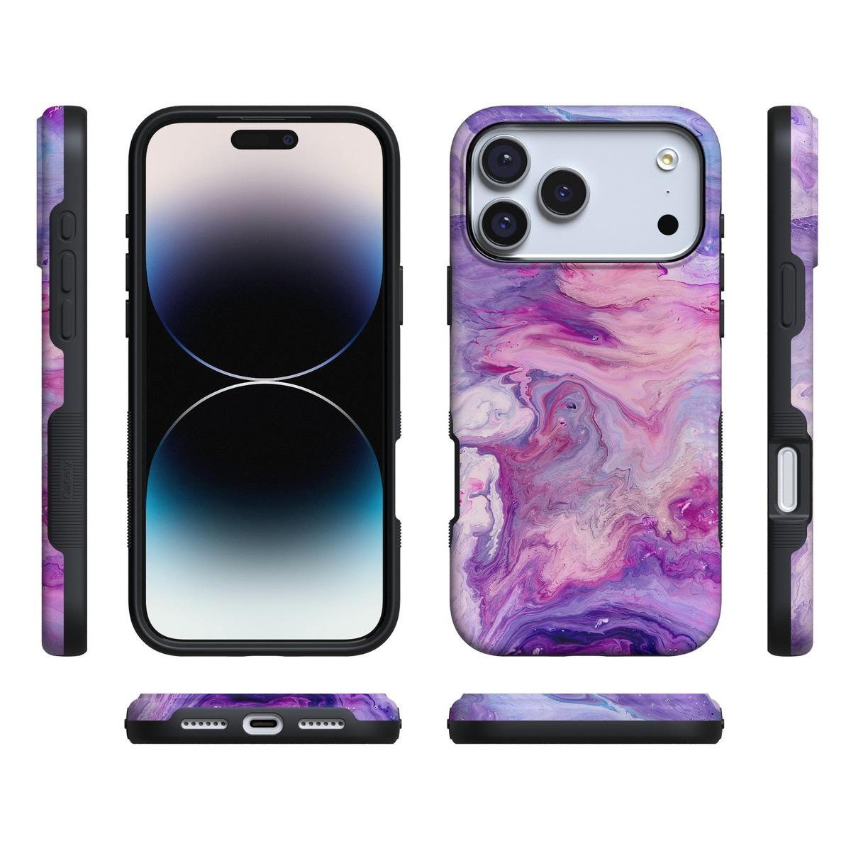 Tie Dying Over You | Purple Marble iPhone Case