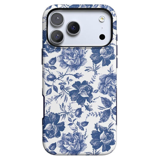 Rose to Fame | Blue & White Rose Floral Case
