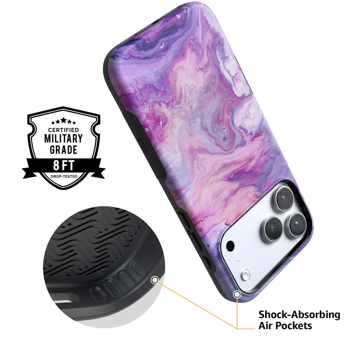 Tie Dying Over You | Purple Marble iPhone Case
