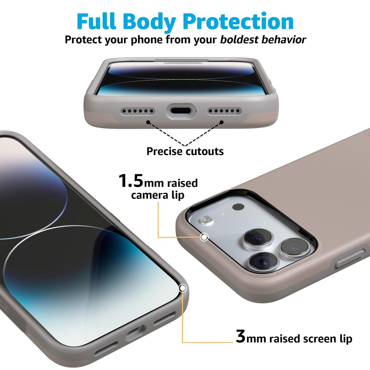 Taupe on Nude | Ultra-Protective Bold Case