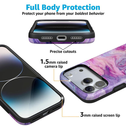 Tie Dying Over You | Purple Marble iPhone Case