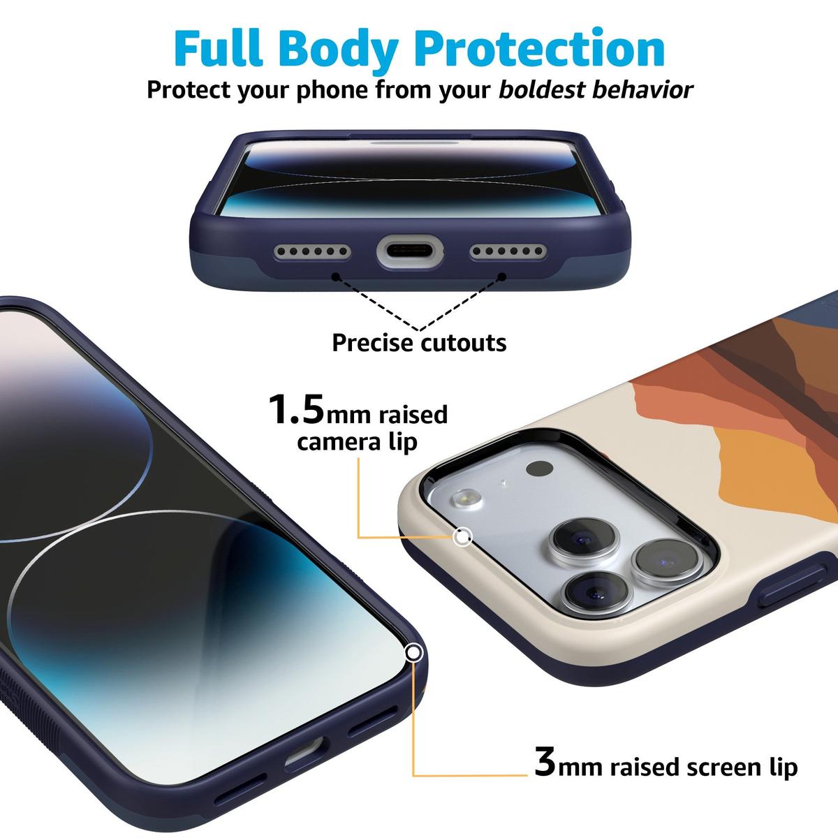 Opposites Attract | Day & Night Colorblock Mountains Case