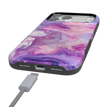Tie Dying Over You | Purple Marble iPhone Case