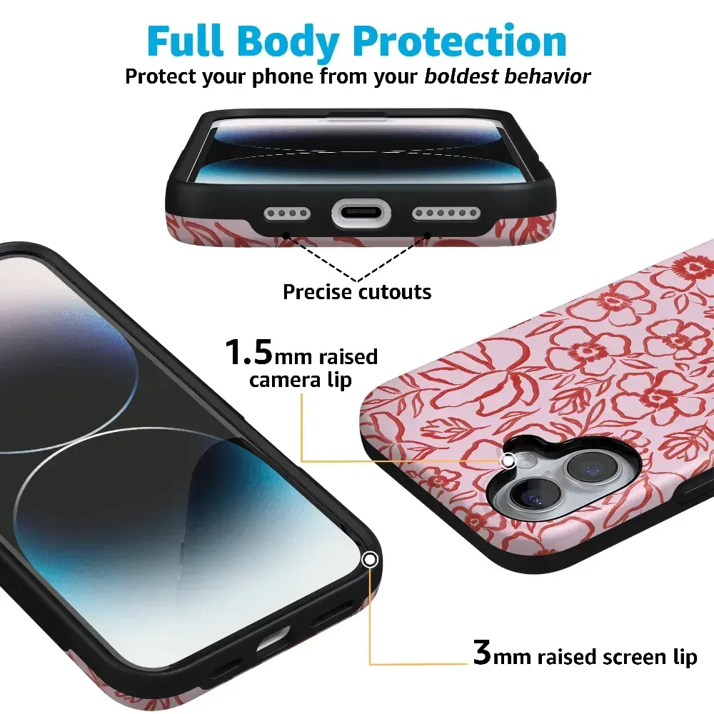 Blush Garden | Floral Doodle Case