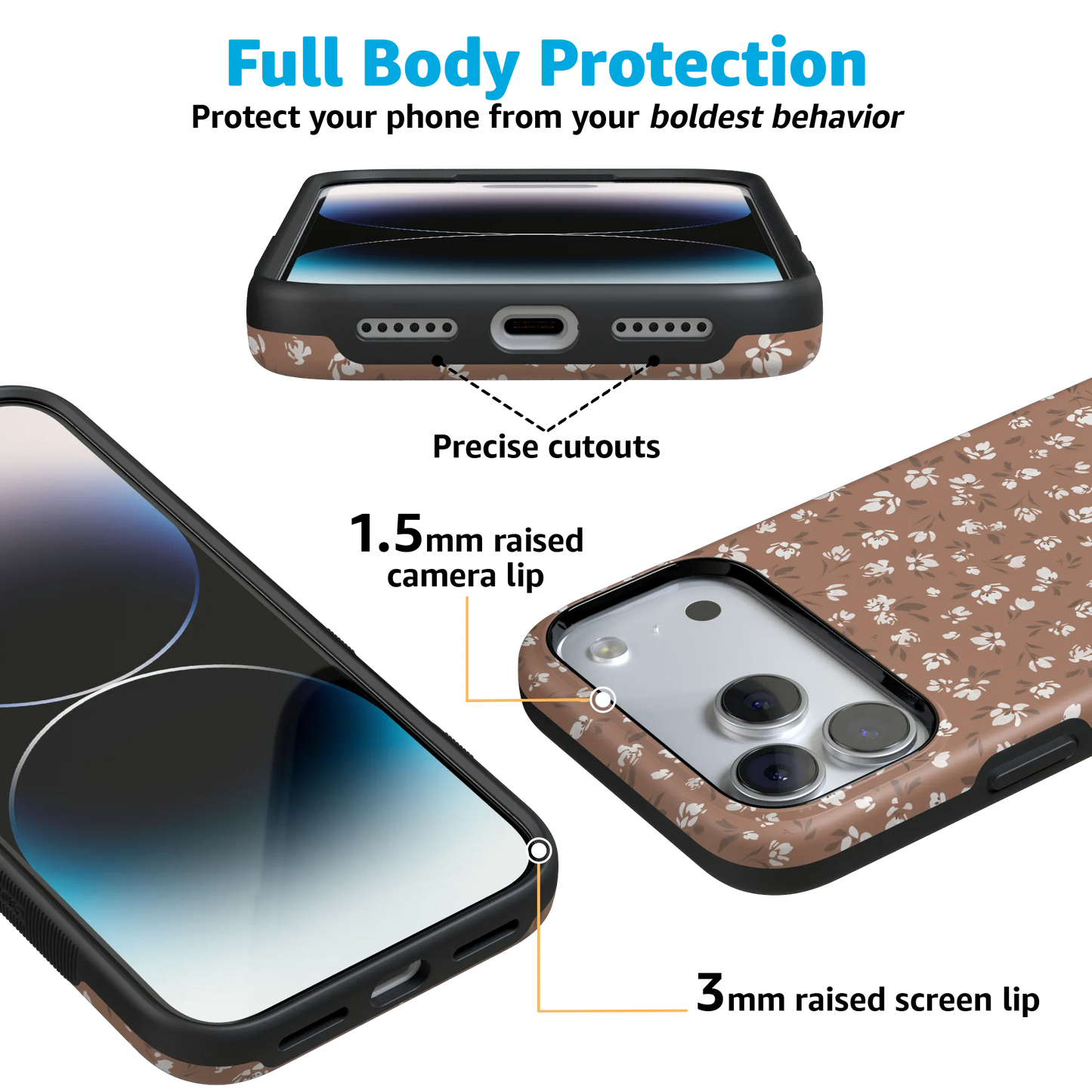 Mocha Meadow | Tiny Flowers Case