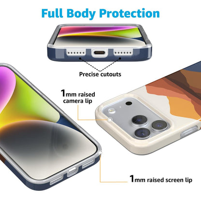 Opposites Attract | Day & Night Colorblock Mountains Case